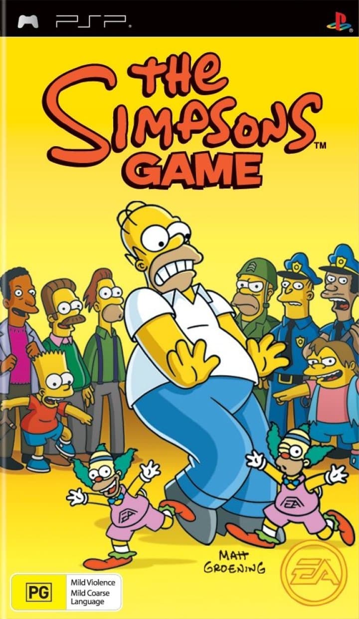 Cover art for The Simpsons Game