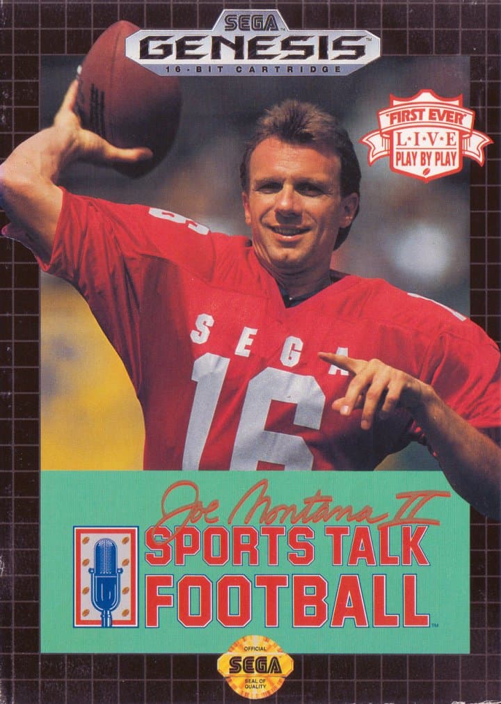 Cover art for Joe Montana II Sports Talk Football